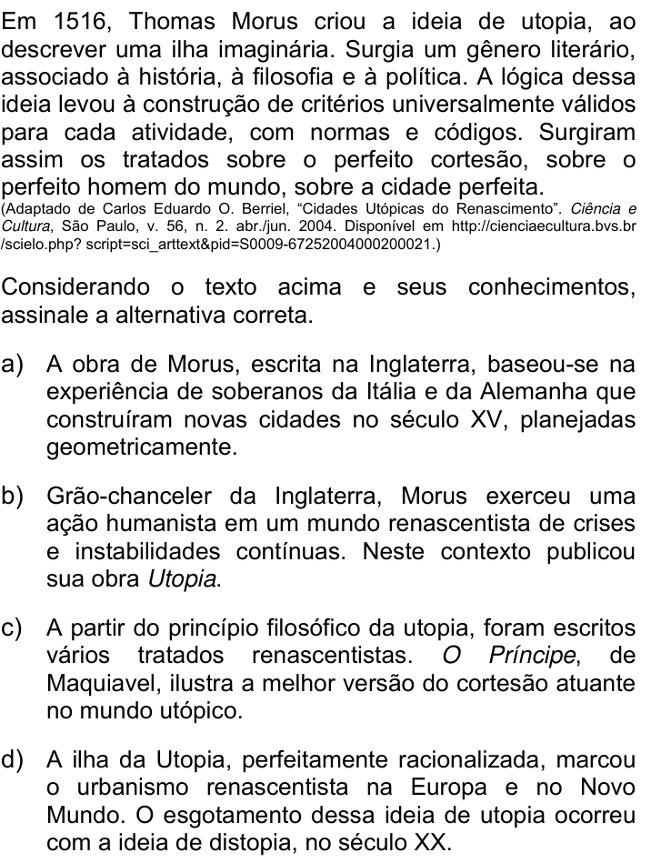 Questão 84 no caderno Q da UNICAMP 2020