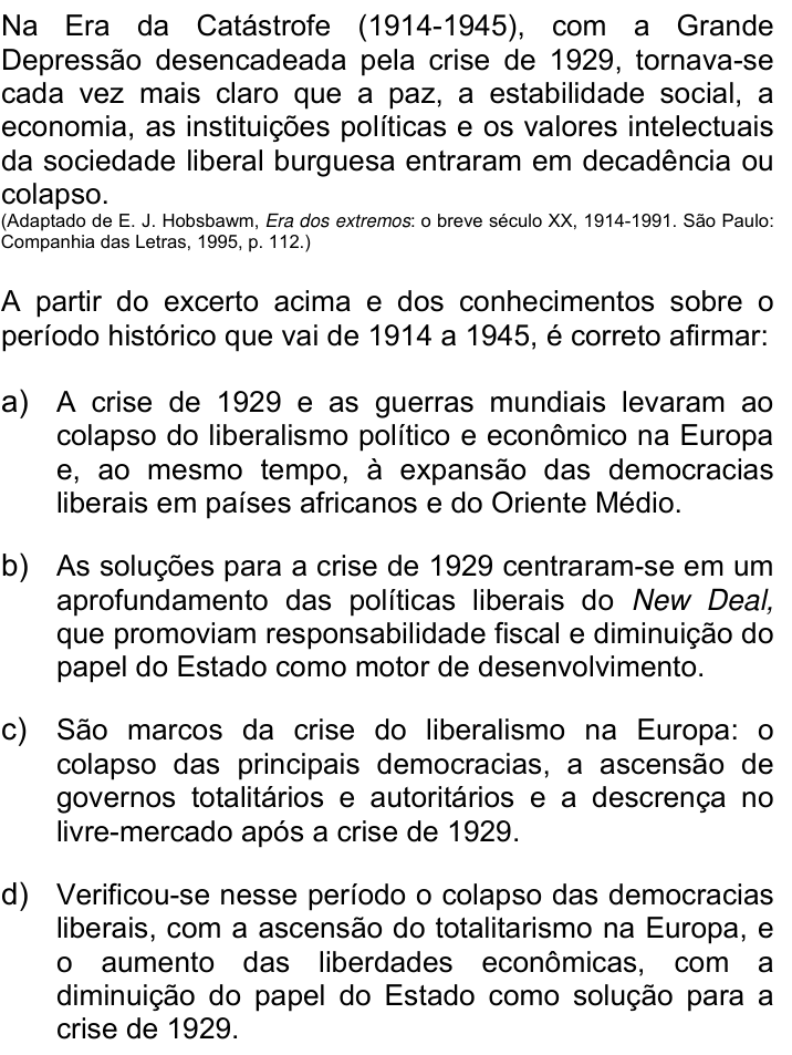 Questão 88 no caderno Q da UNICAMP 2020