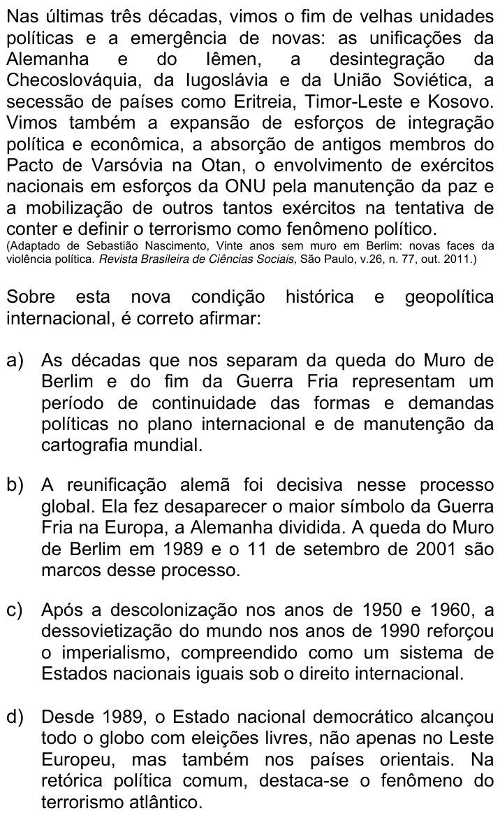 Questão 90 no caderno Q da UNICAMP 2020