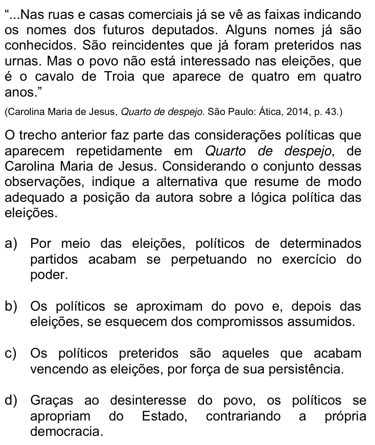 Questão 9 no caderno Q da UNICAMP 2019