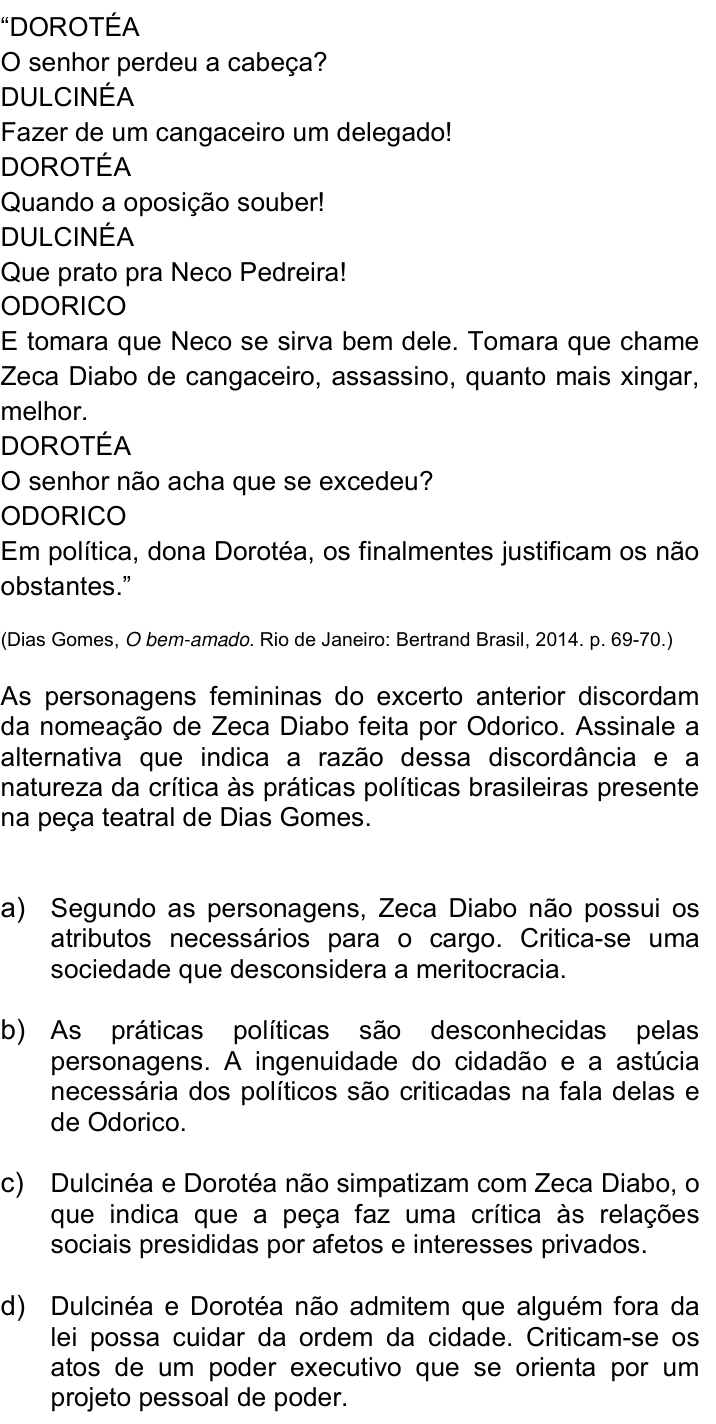 Questão 11 no caderno Q da UNICAMP 2019