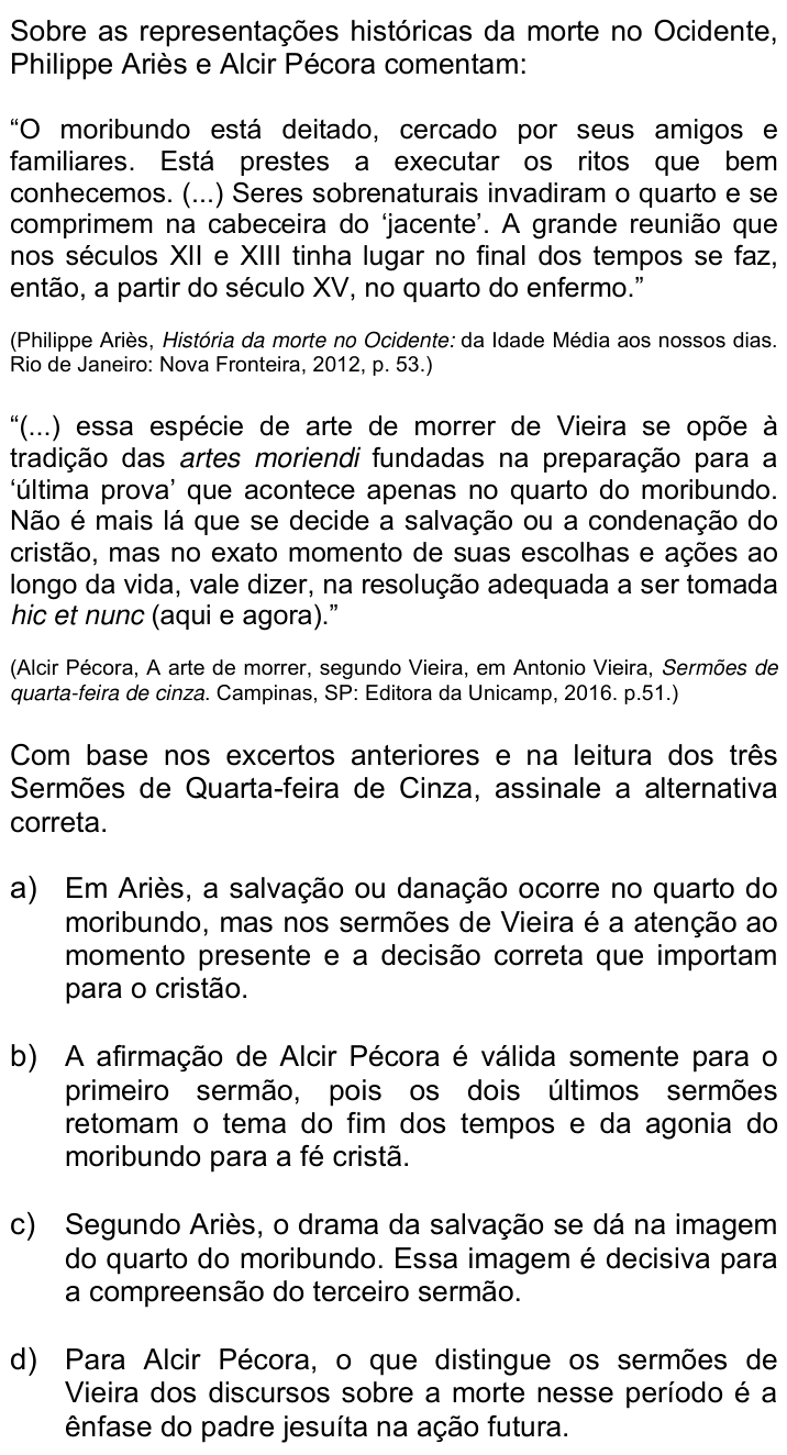 Questão 12 no caderno Q da UNICAMP 2019