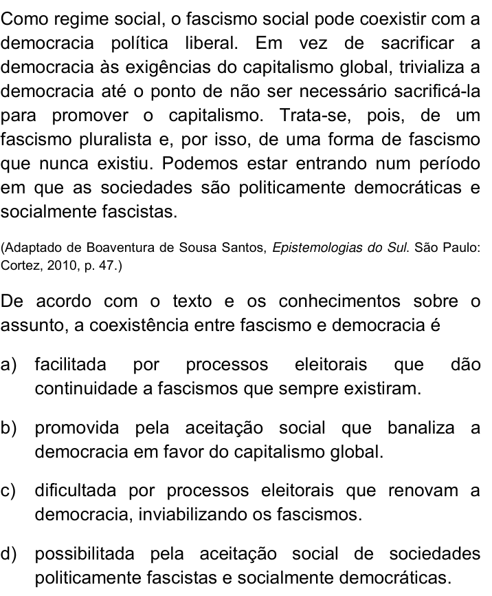 Questão 34 no caderno Q da UNICAMP 2019