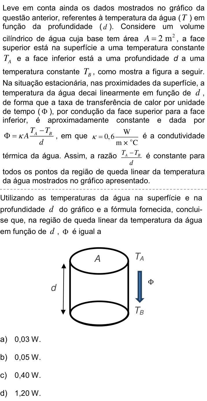 Questão 42 no caderno Q da UNICAMP 2019