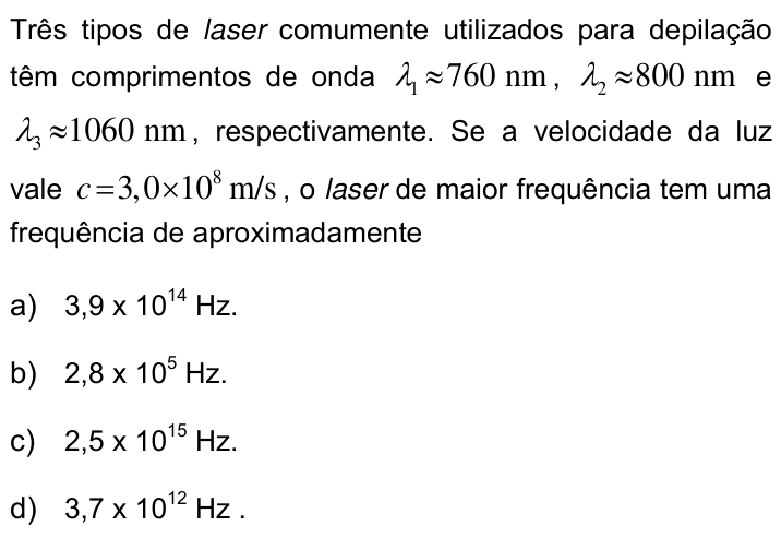 Questão 45 no caderno Q da UNICAMP 2019
