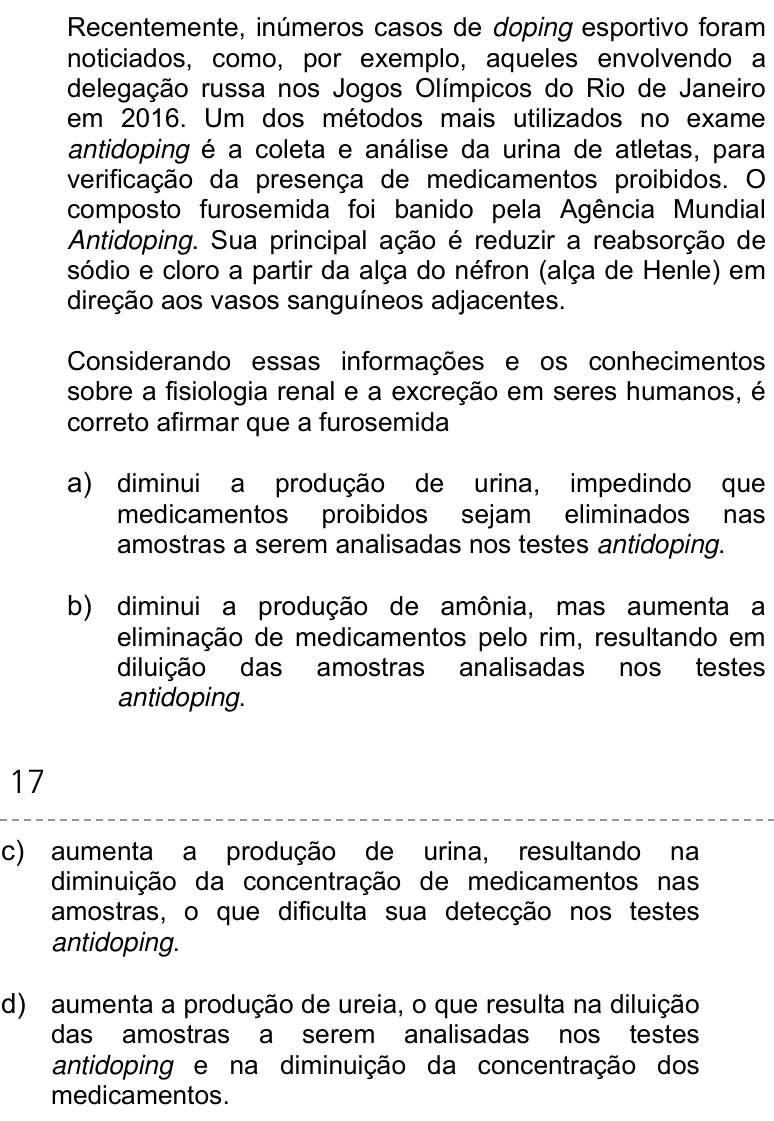 Questão 52 no caderno Q da UNICAMP 2019