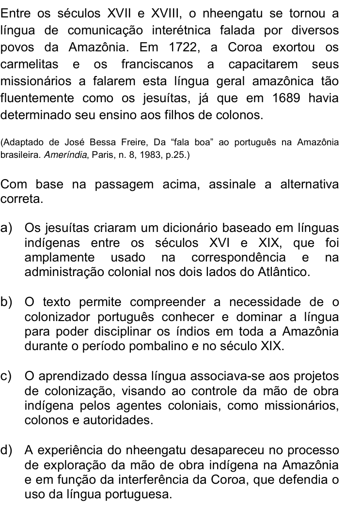Questão 75 no caderno Q da UNICAMP 2019
