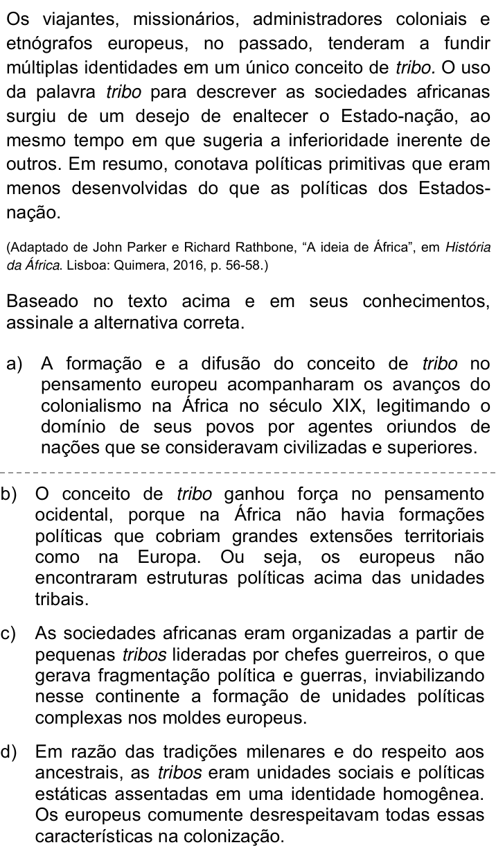 Questão 77 no caderno Q da UNICAMP 2019