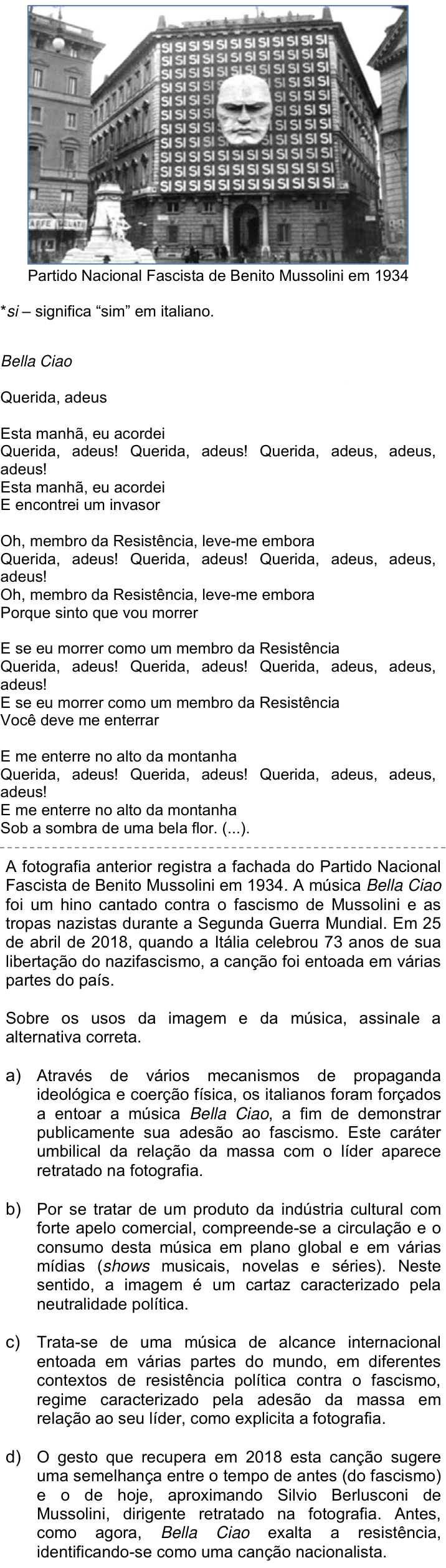 Questão 78 no caderno Q da UNICAMP 2019