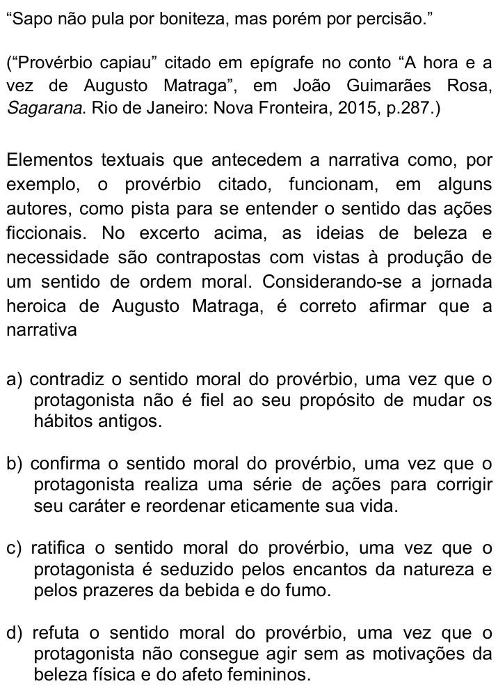 Questão 9 no caderno Q da UNICAMP 2018
