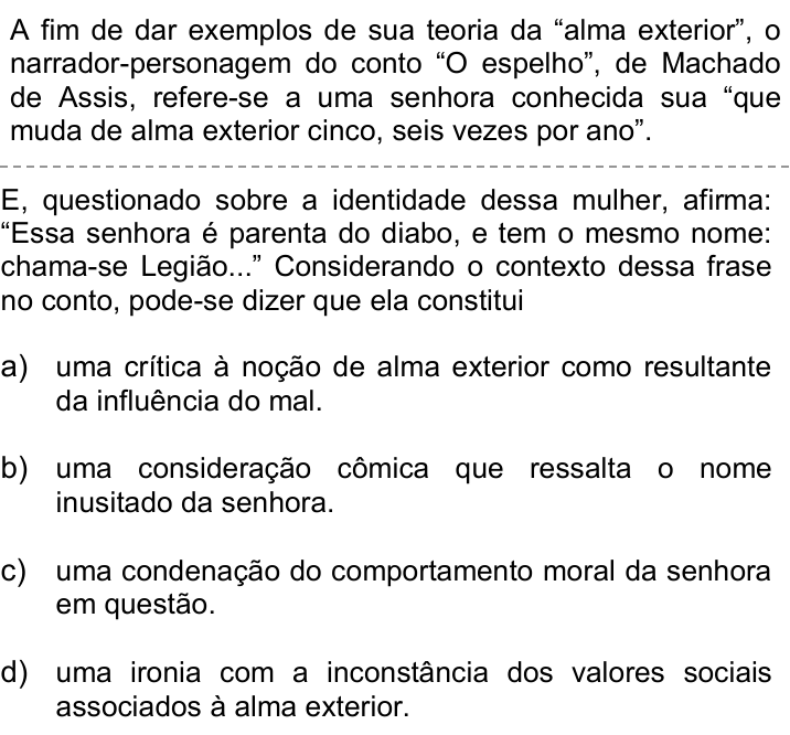 Questão 10 no caderno Q da UNICAMP 2018