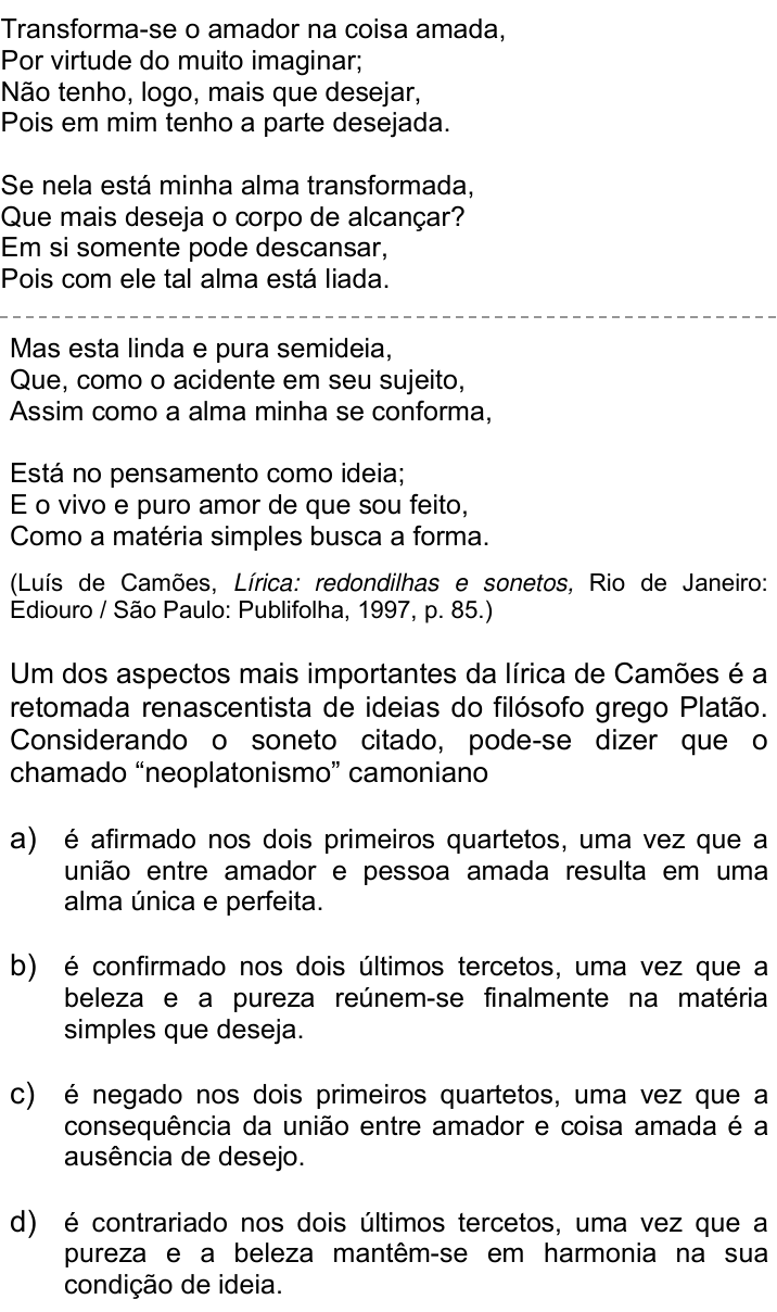 Questão 12 no caderno Q da UNICAMP 2018