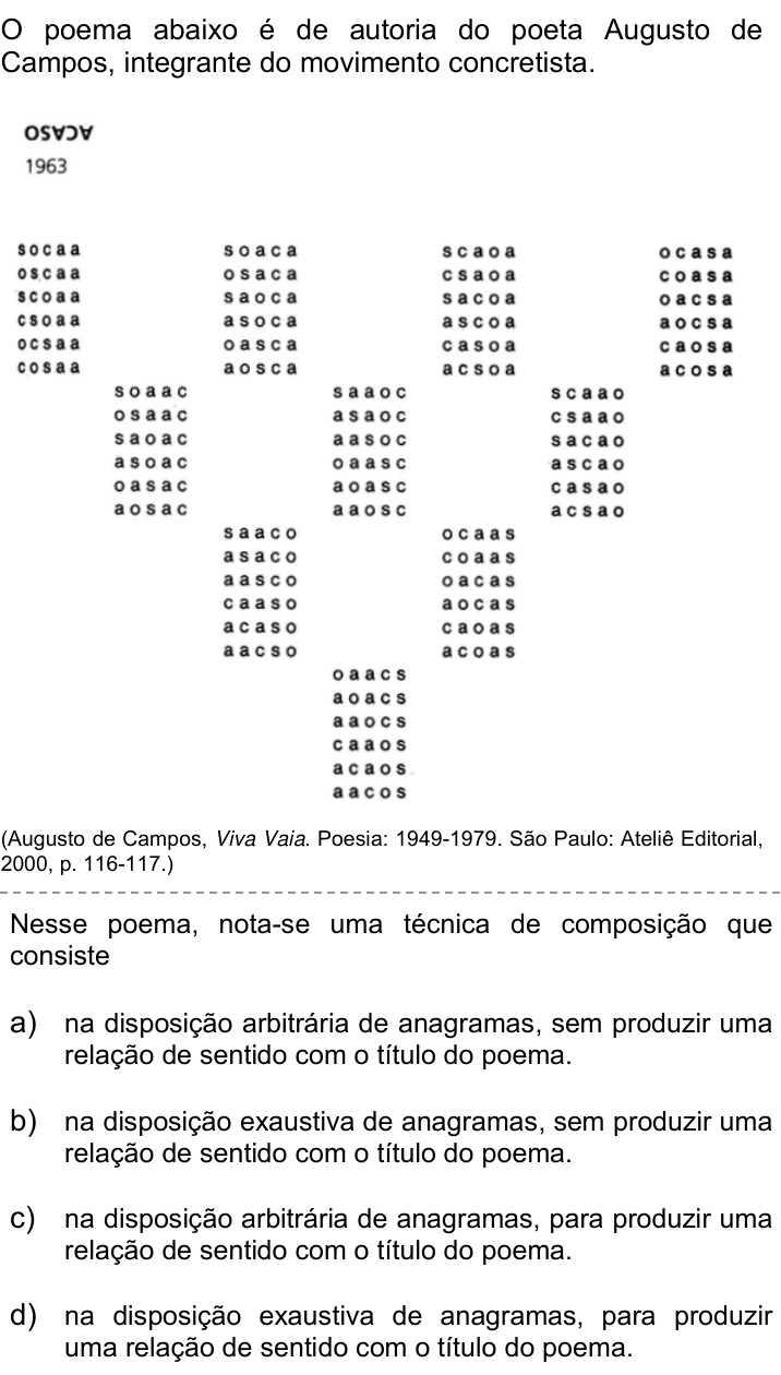 Questão 15 no caderno Q da UNICAMP 2018