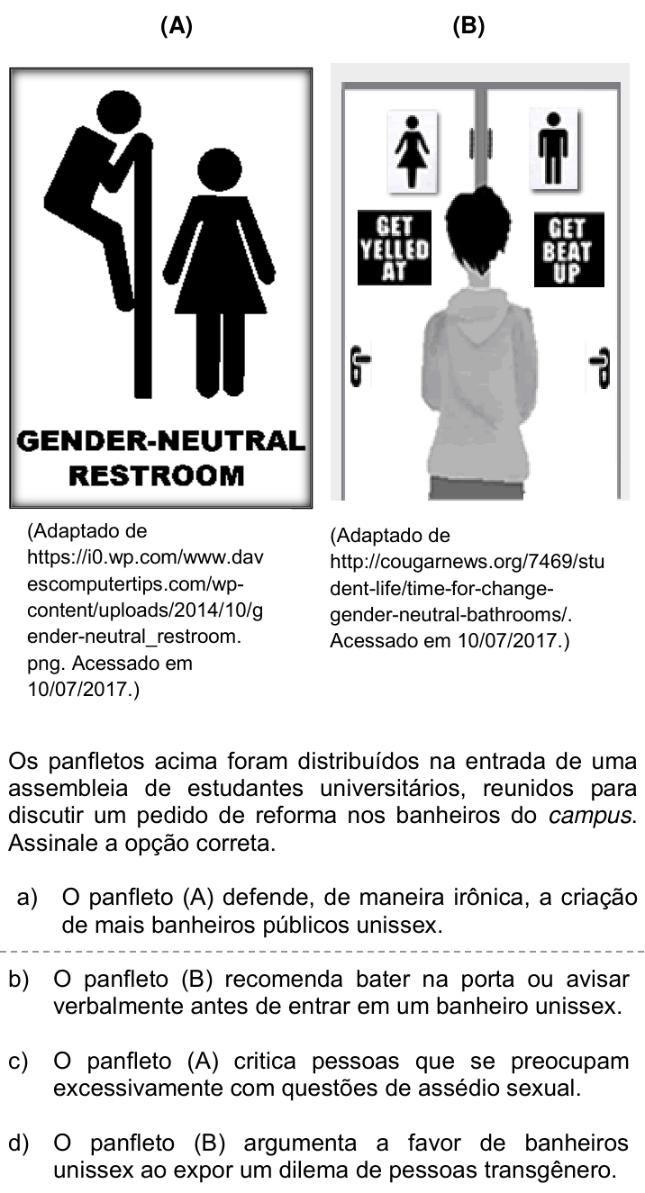 Questão 32 no caderno Q da UNICAMP 2018