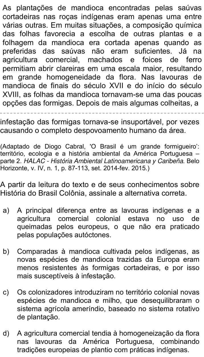 Questão 52 no caderno Q da UNICAMP 2018