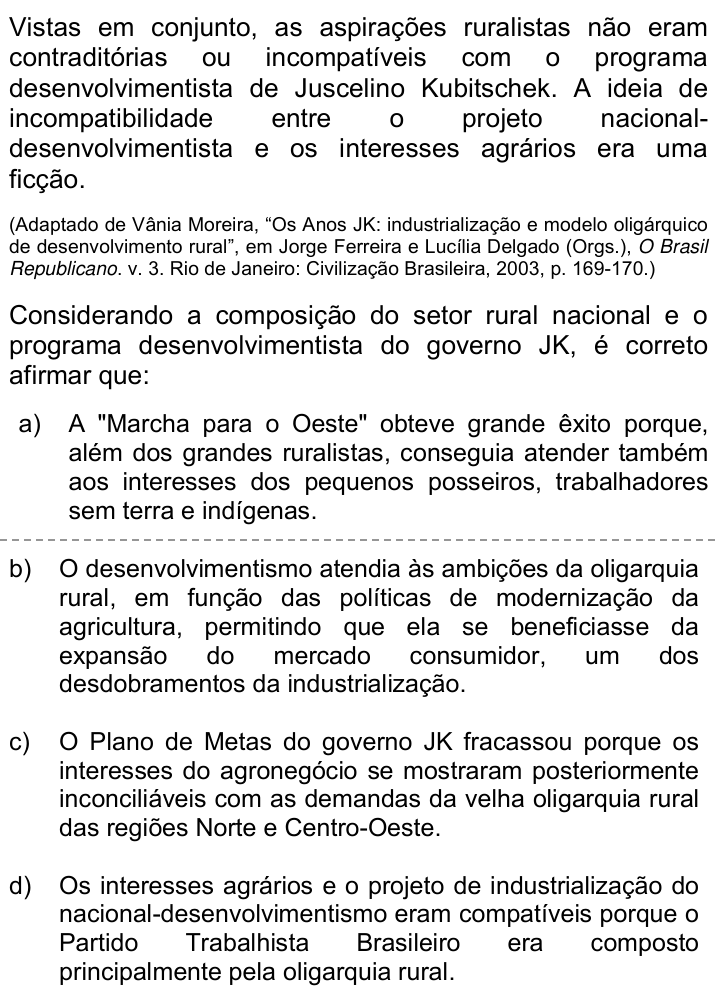 Questão 55 no caderno Q da UNICAMP 2018