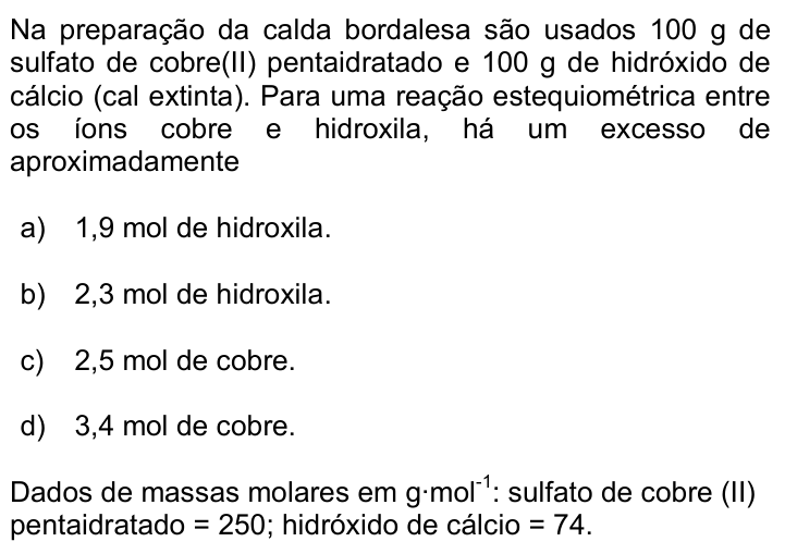 Questão 68 no caderno Q da UNICAMP 2018