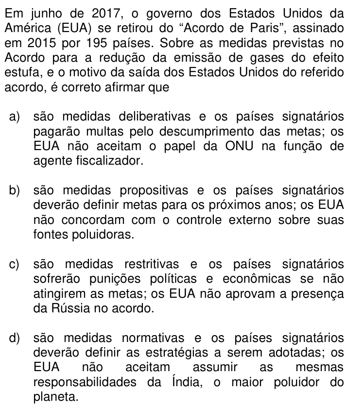 Questão 72 no caderno Q da UNICAMP 2018