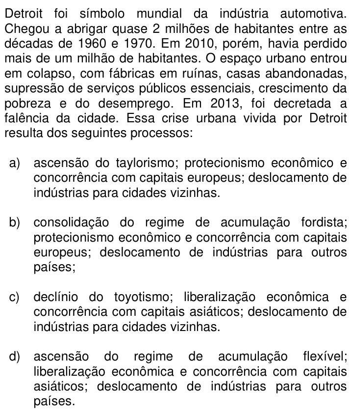 Questão 73 no caderno Q da UNICAMP 2018