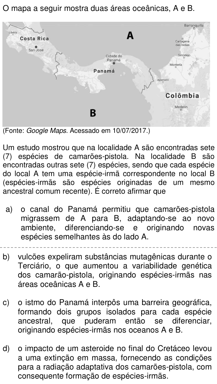 Questão 88 no caderno Q da UNICAMP 2018