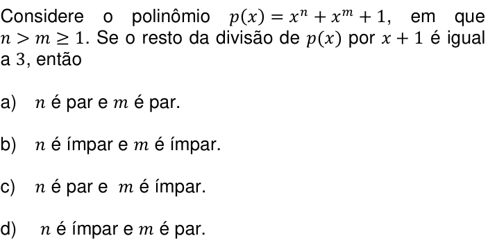 Questão 22 no caderno Q da UNICAMP 2017