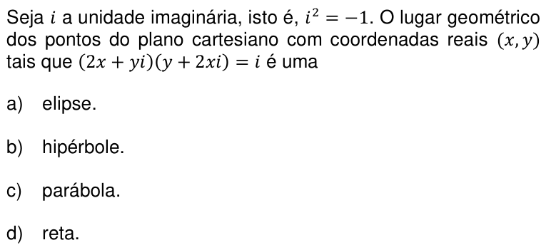 Questão 23 no caderno Q da UNICAMP 2017