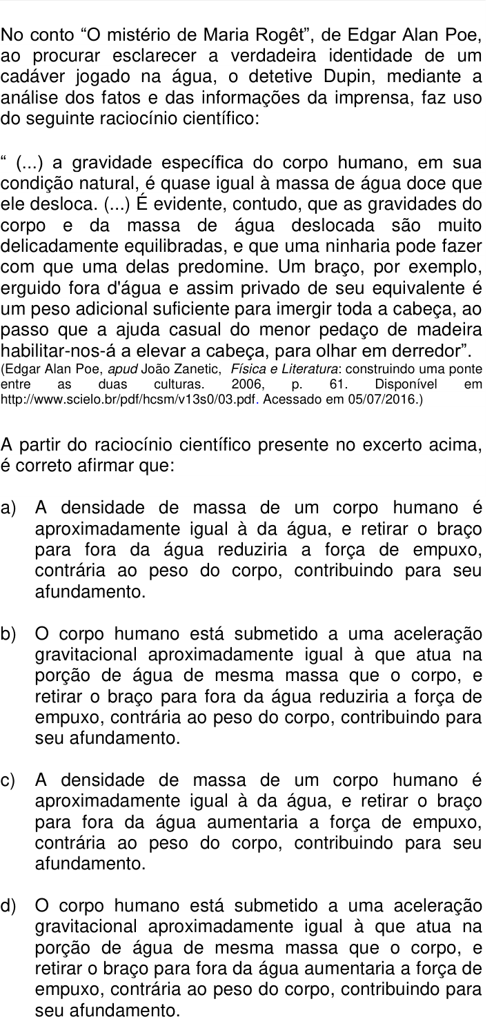 Questão 35 no caderno Q da UNICAMP 2017