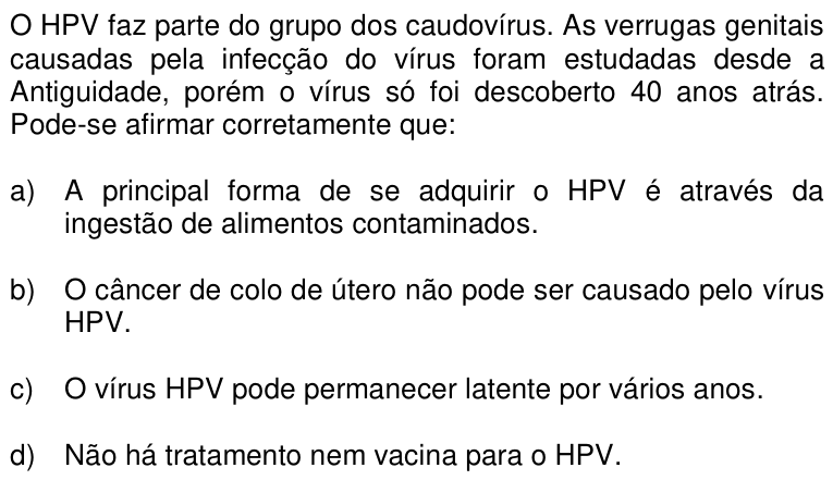 Questão 42 no caderno Q da UNICAMP 2017