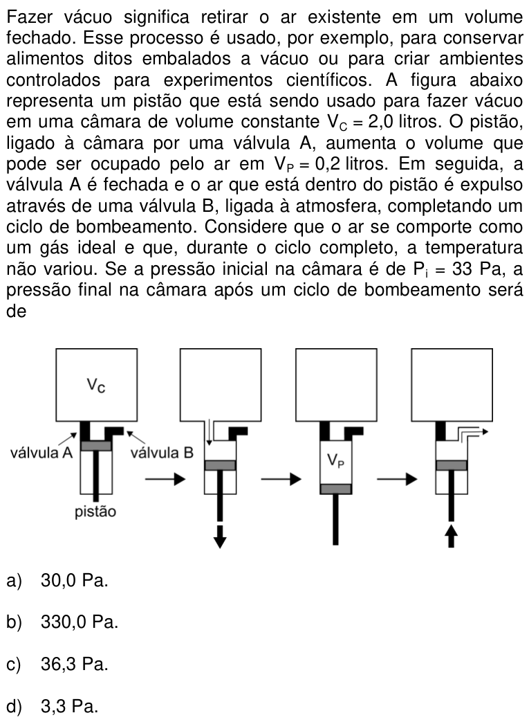 Questão 61 no caderno Q da UNICAMP 2017