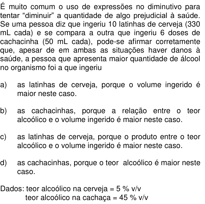 Questão 78 no caderno Q da UNICAMP 2017