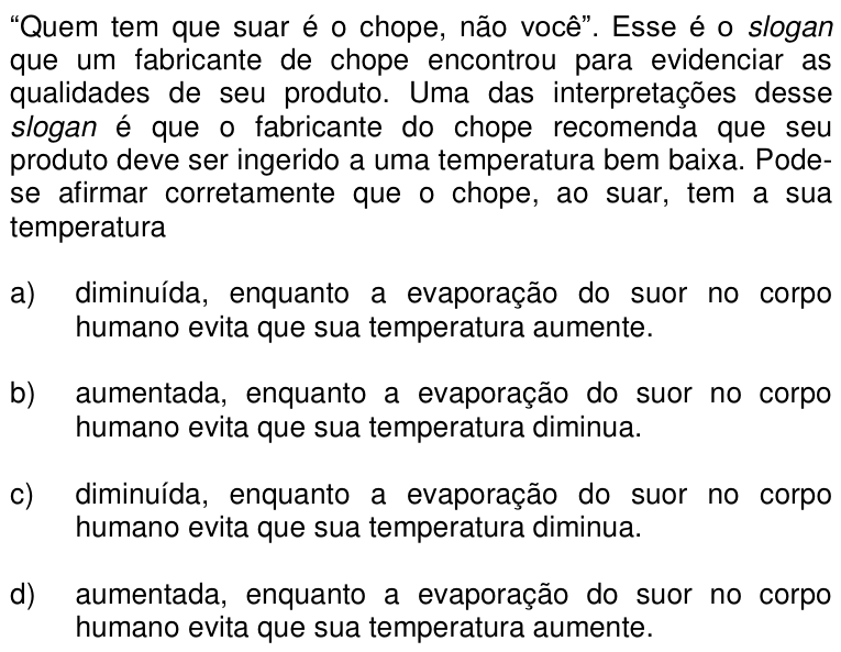 Questão 80 no caderno Q da UNICAMP 2017