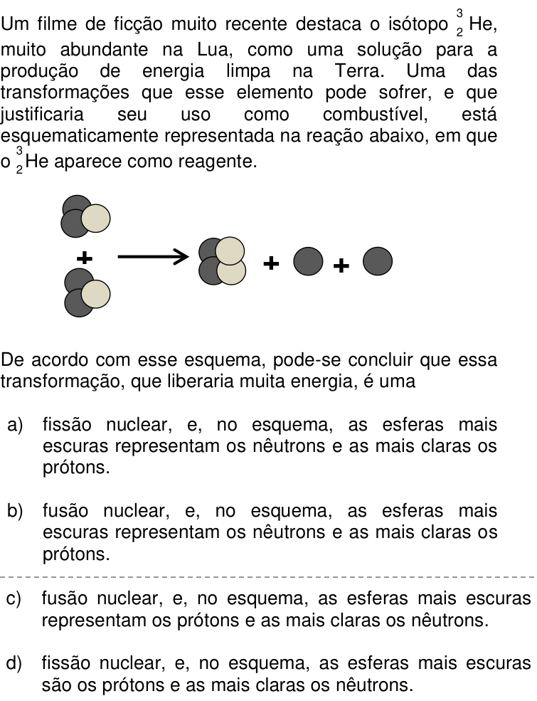 Questão 82 no caderno Q da UNICAMP 2017