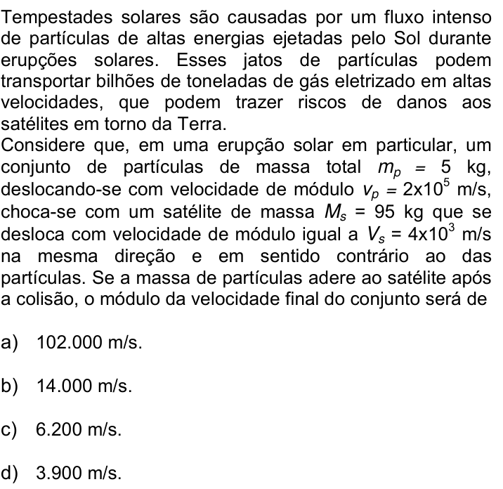 Questão 6 no caderno Q da UNICAMP 2016