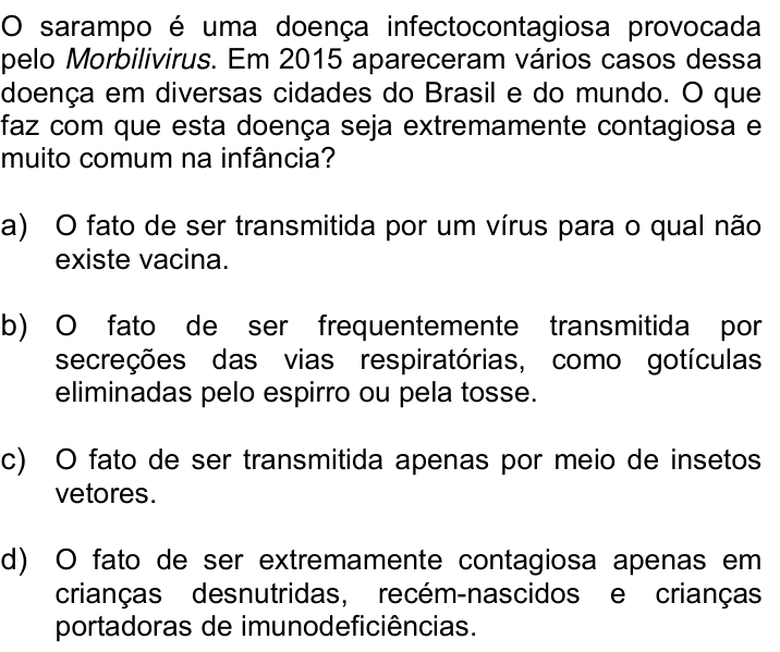 Questão 21 no caderno Q da UNICAMP 2016