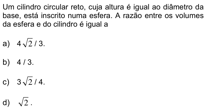 Questão 52 no caderno Q da UNICAMP 2016
