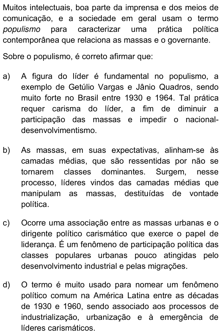 Questão 63 no caderno Q da UNICAMP 2016