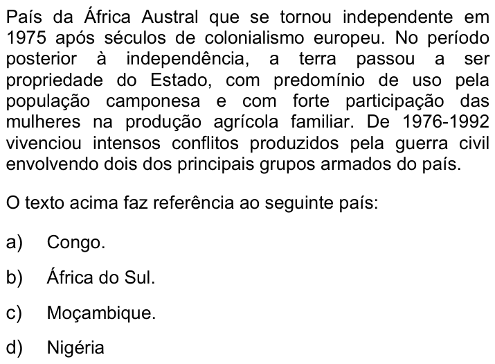 Questão 67 no caderno Q da UNICAMP 2016