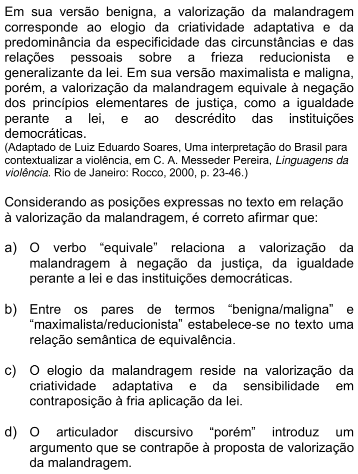 Questão 77 no caderno Q da UNICAMP 2016