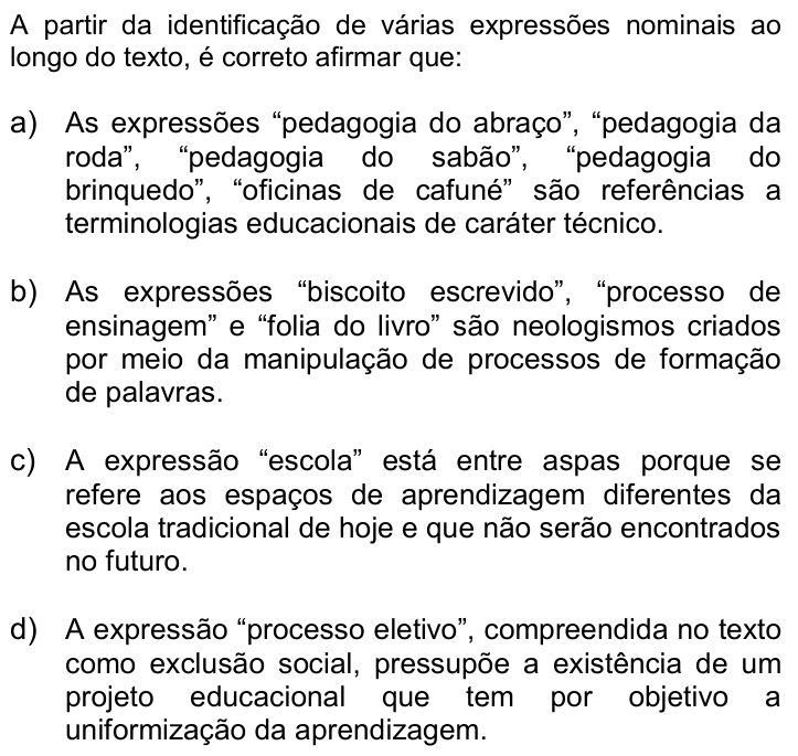Questão 80 no caderno Q da UNICAMP 2016