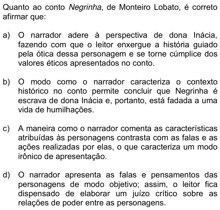 Questão 88 no caderno Q da UNICAMP 2016