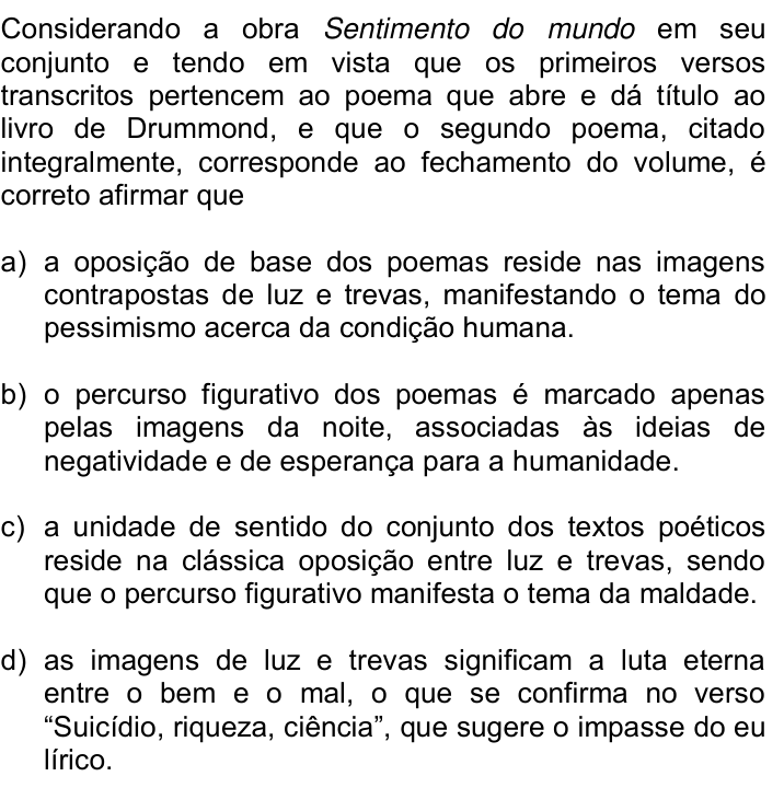 Questão 12 no caderno Q da UNICAMP 2015