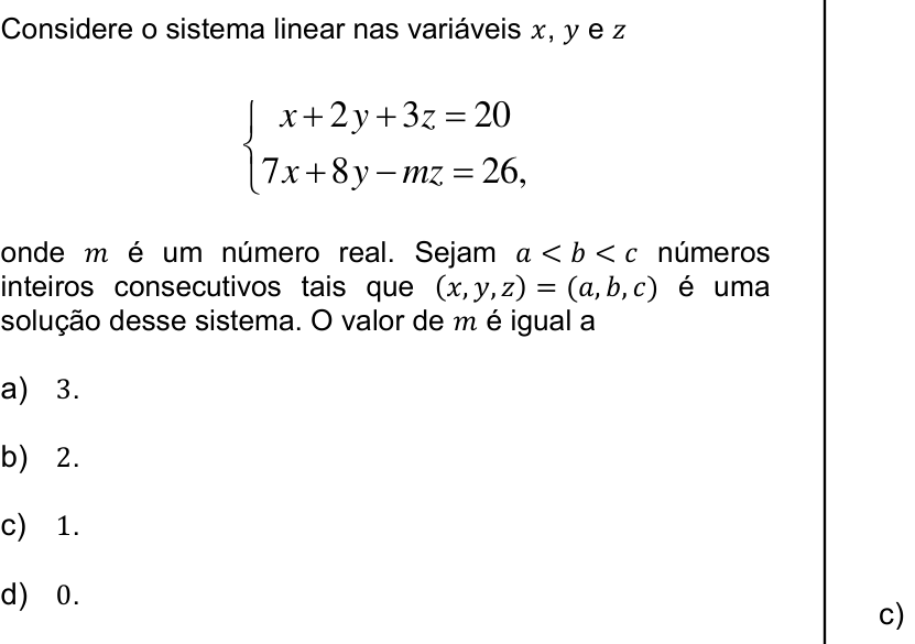 Questão 21 no caderno Q da UNICAMP 2015