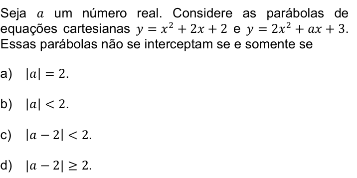 Questão 23 no caderno Q da UNICAMP 2015