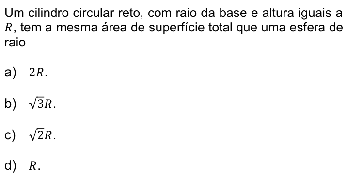Questão 27 no caderno Q da UNICAMP 2015