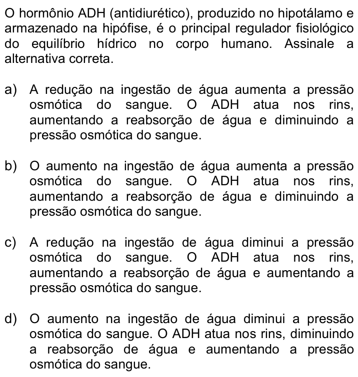 Questão 40 no caderno Q da UNICAMP 2015
