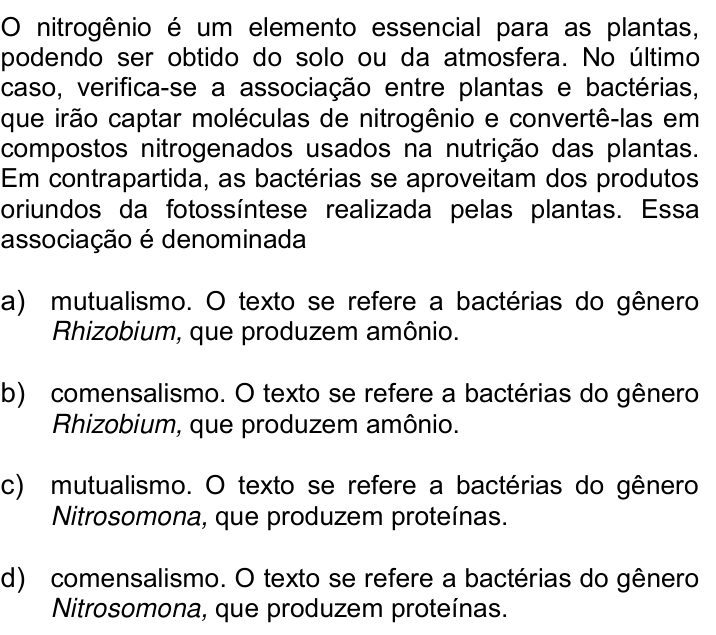 Questão 46 no caderno Q da UNICAMP 2015
