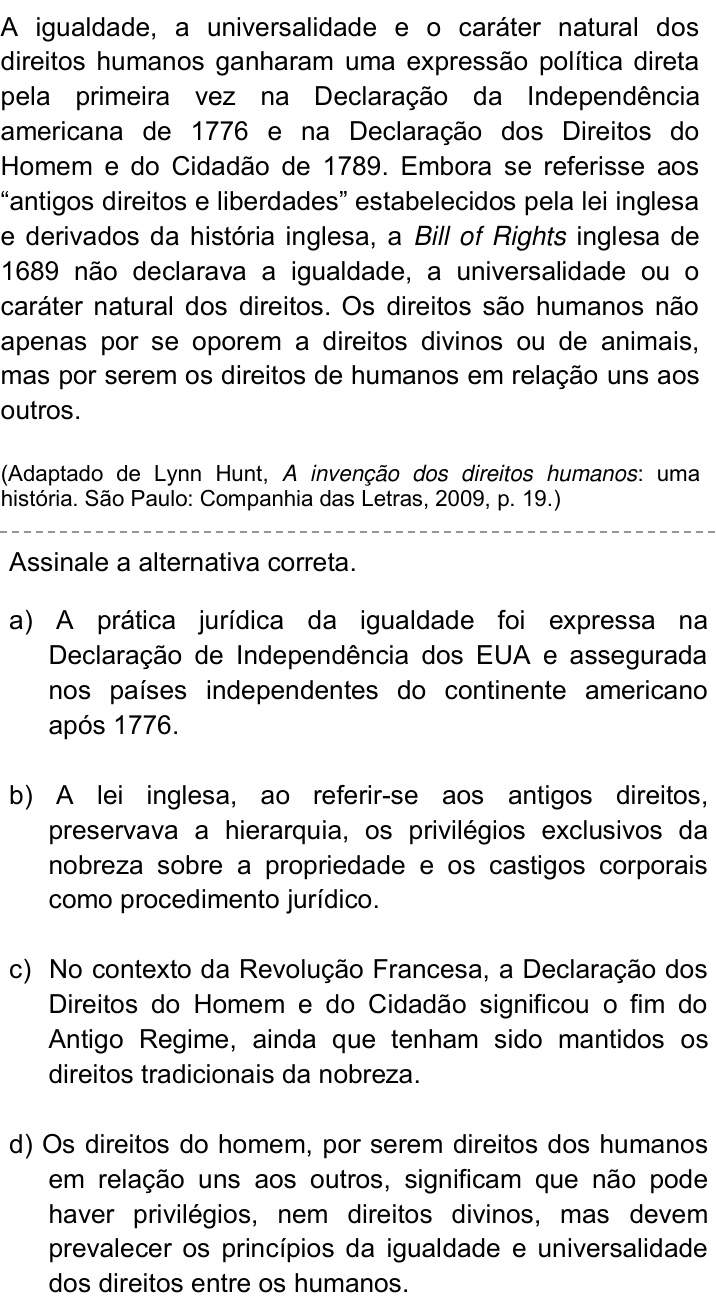 Questão 54 no caderno Q da UNICAMP 2015
