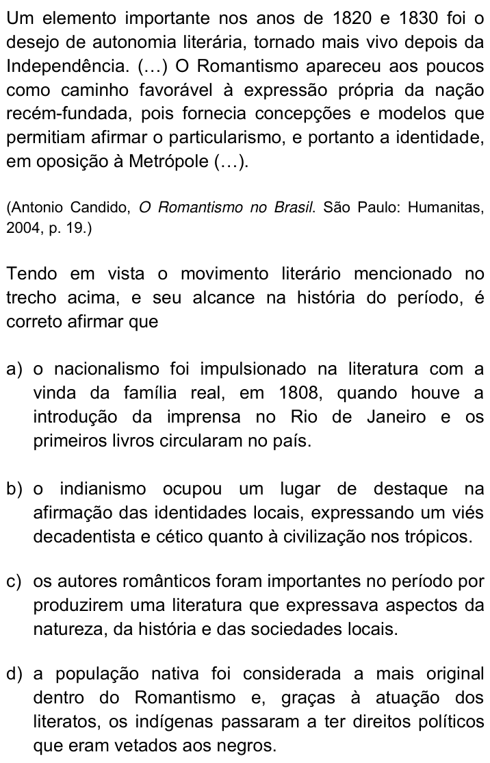 Questão 55 no caderno Q da UNICAMP 2015