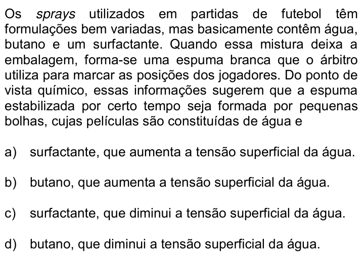 Questão 82 no caderno Q da UNICAMP 2015