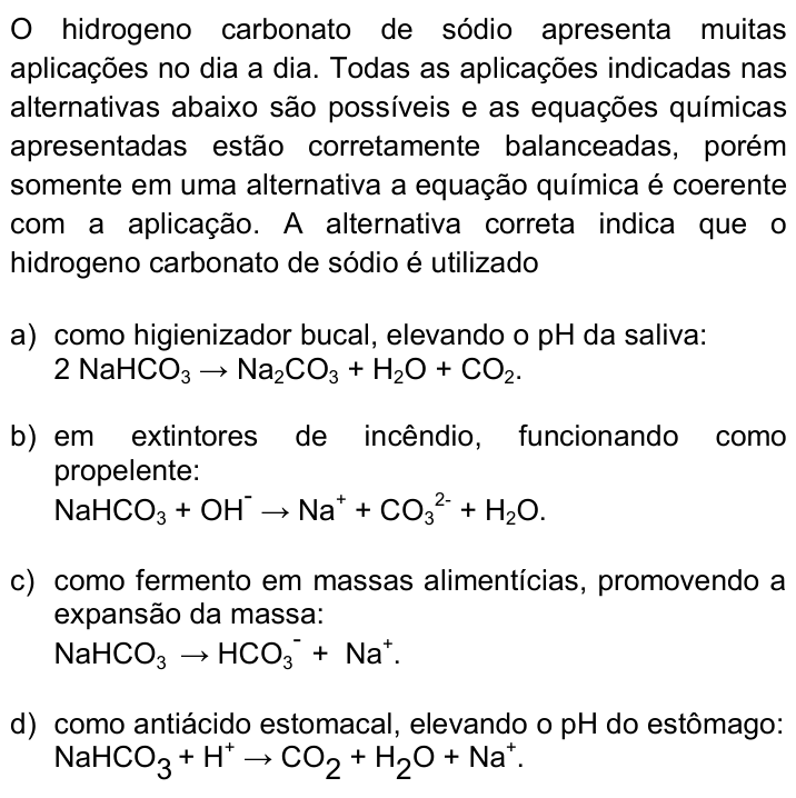 Questão 86 no caderno Q da UNICAMP 2015